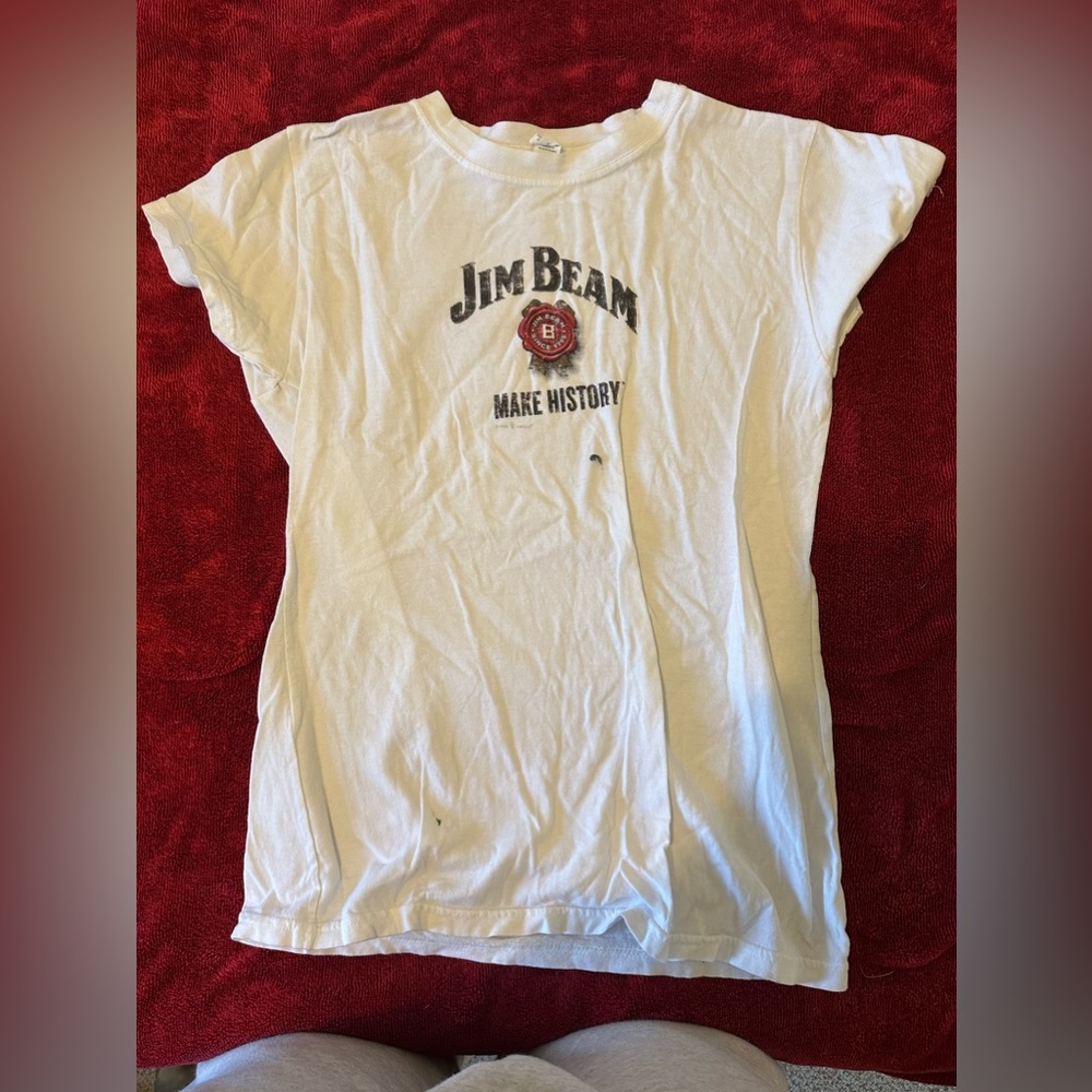 White Jim Beam tee shirt